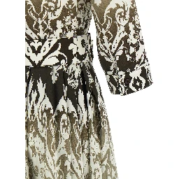 Multicolor Cotton Midi Dress