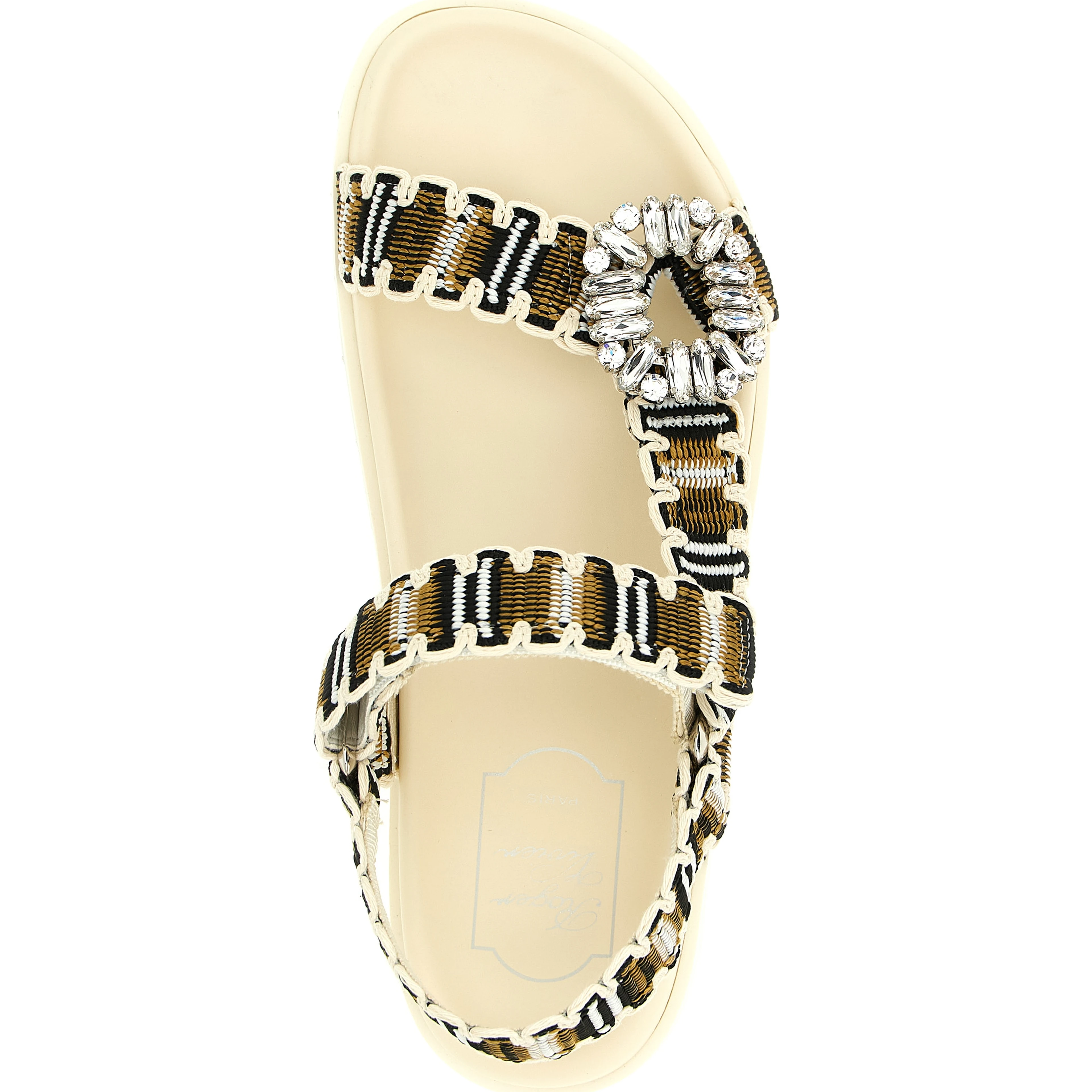 Multicolor Polyester Flat Sandals