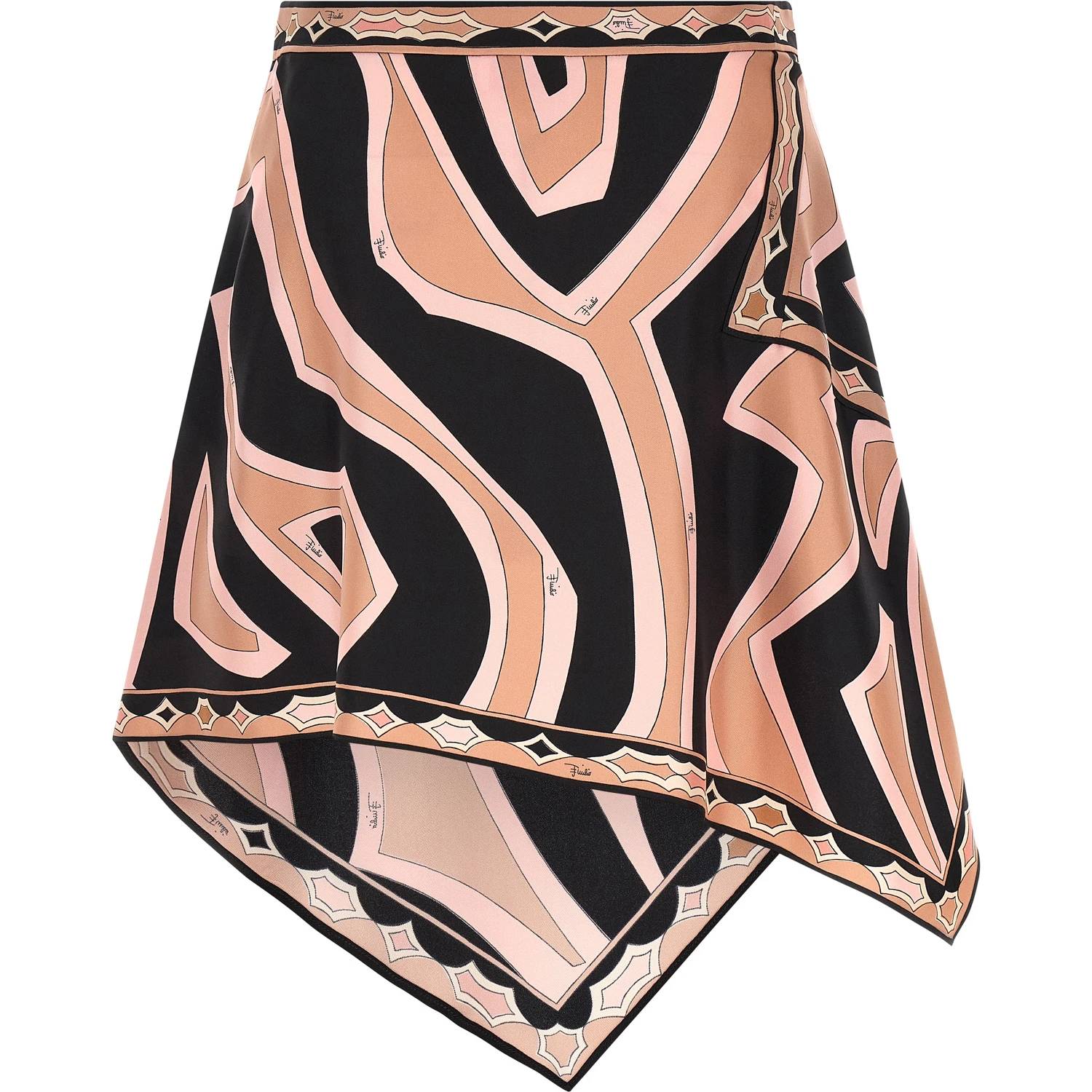Multicolor Silk Long Skirt