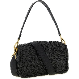 Black Polypropylene Crossbody Bag