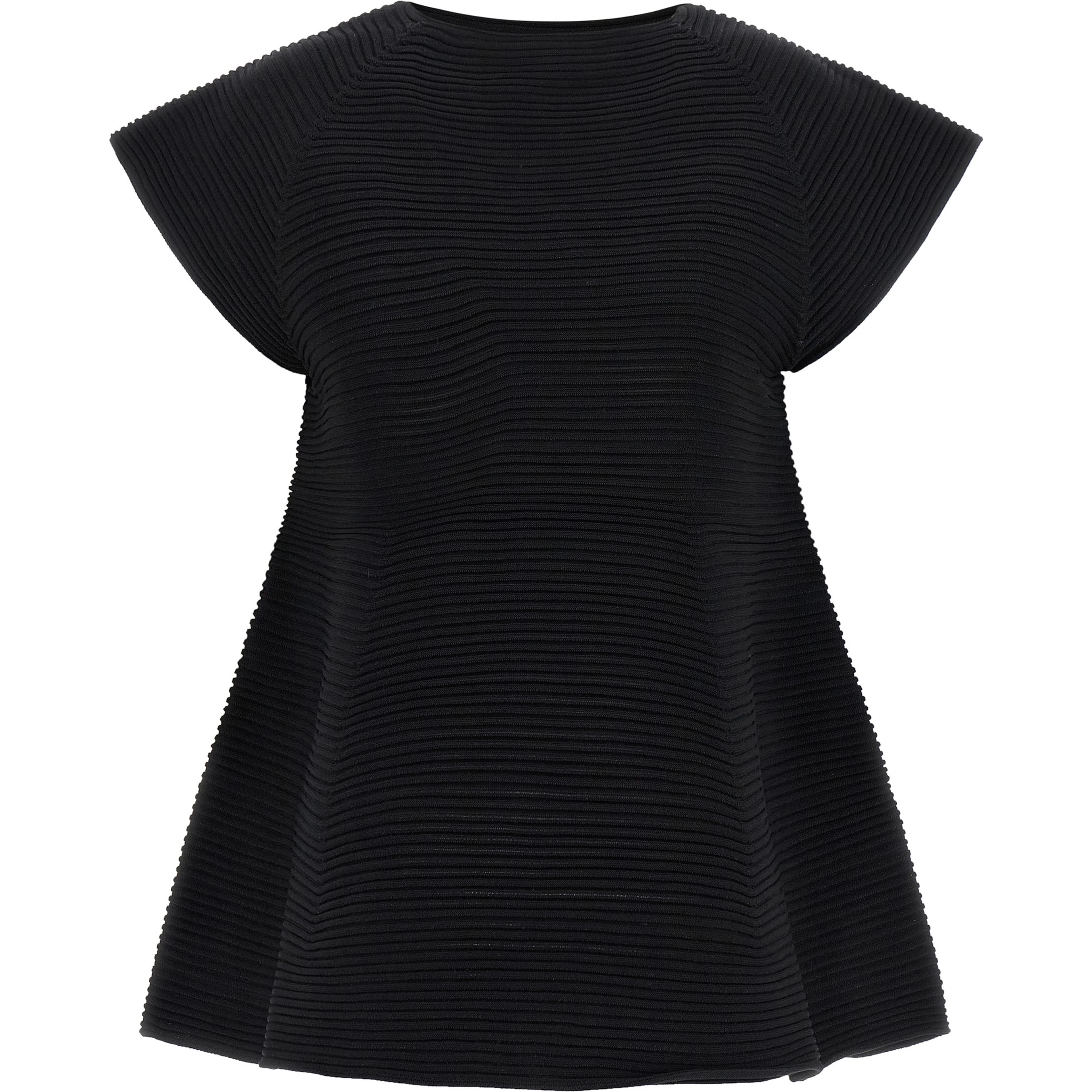 Black Polyester Short Dress