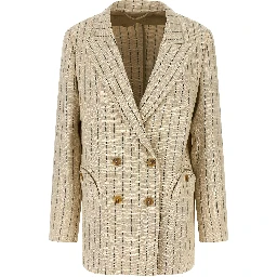 Beige Cotton Blazer
