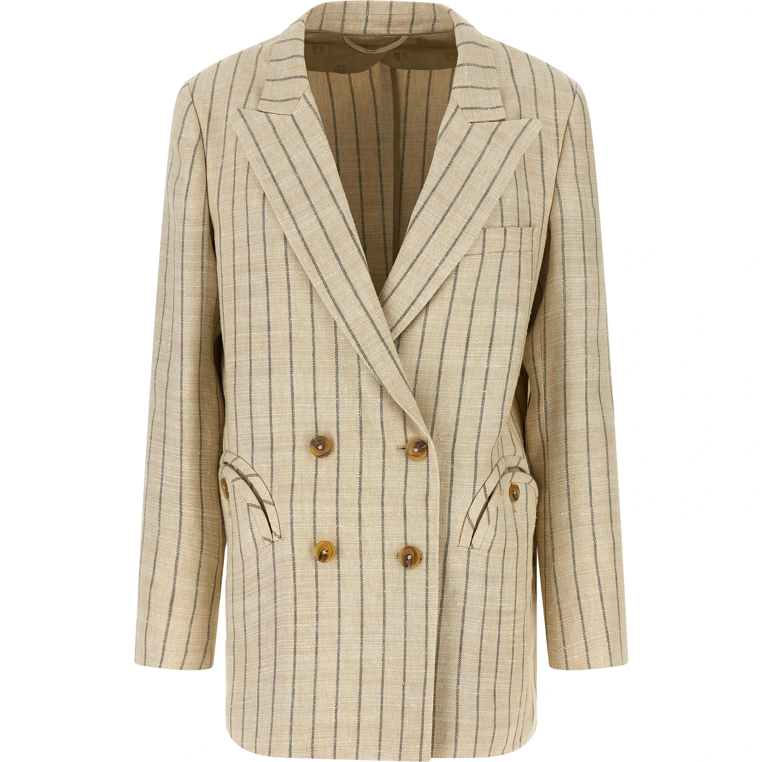 Beige Cotton Blazer