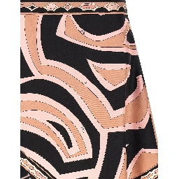 Multicolor Silk Long Skirt