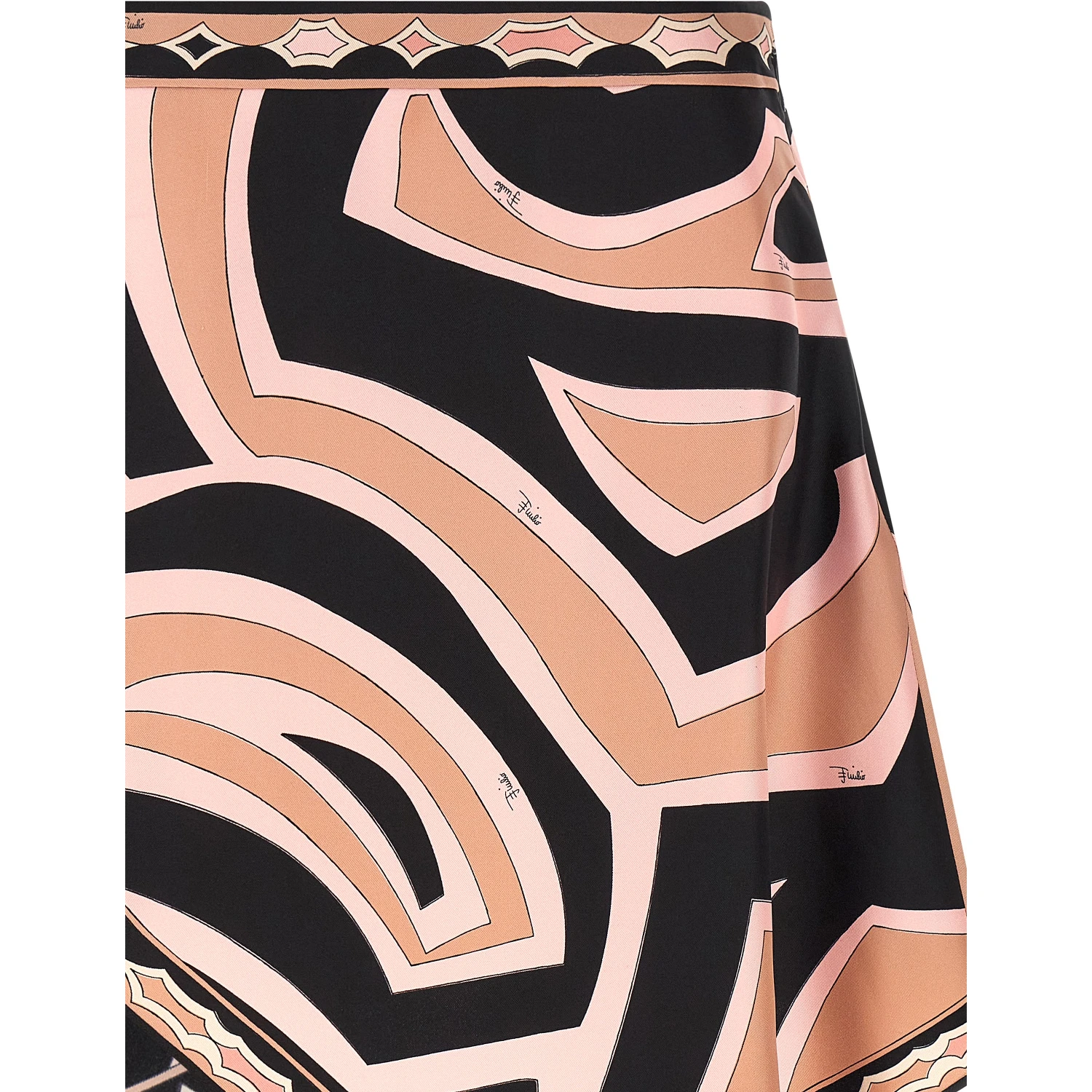 Multicolor Silk Long Skirt