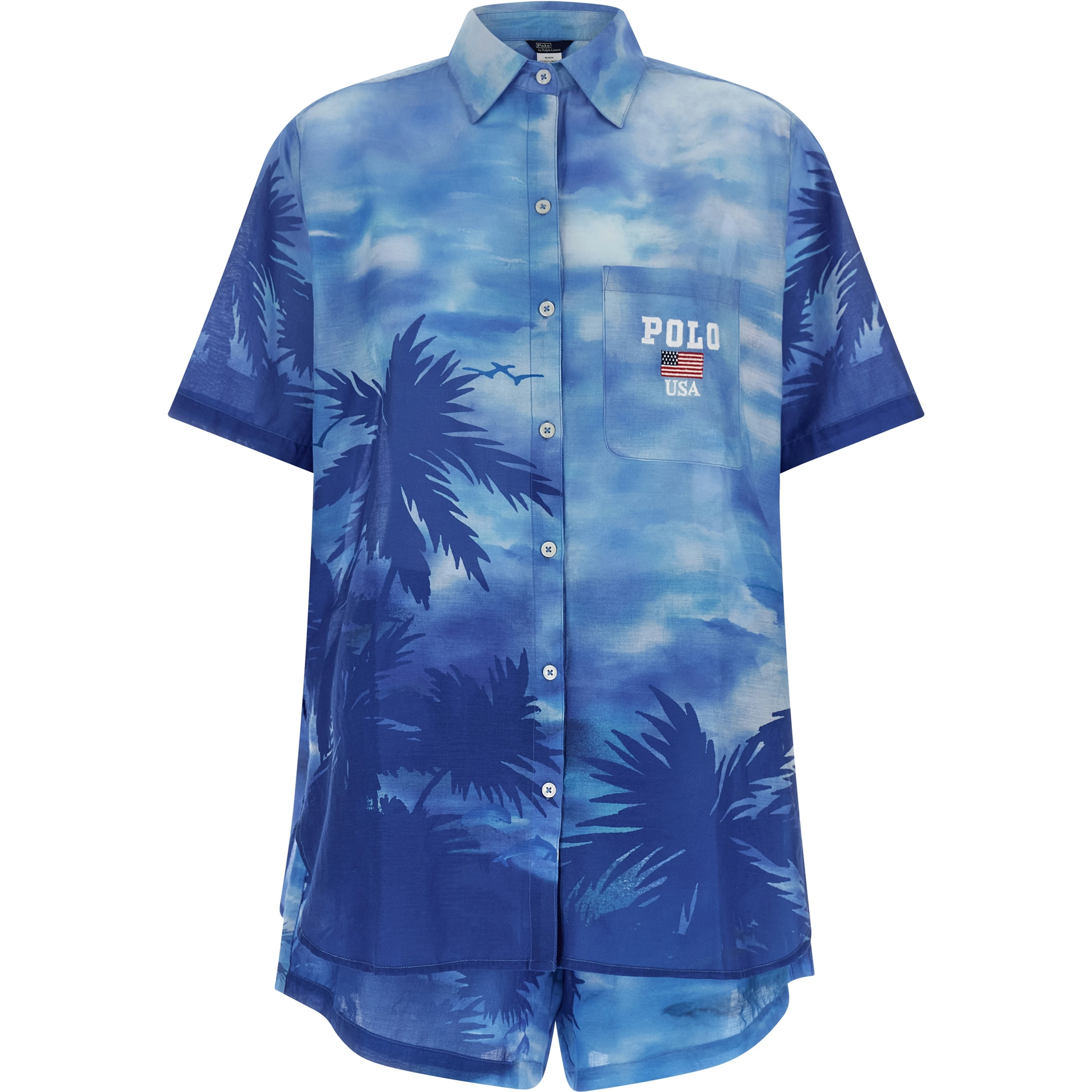 Blue Cotton Shorts