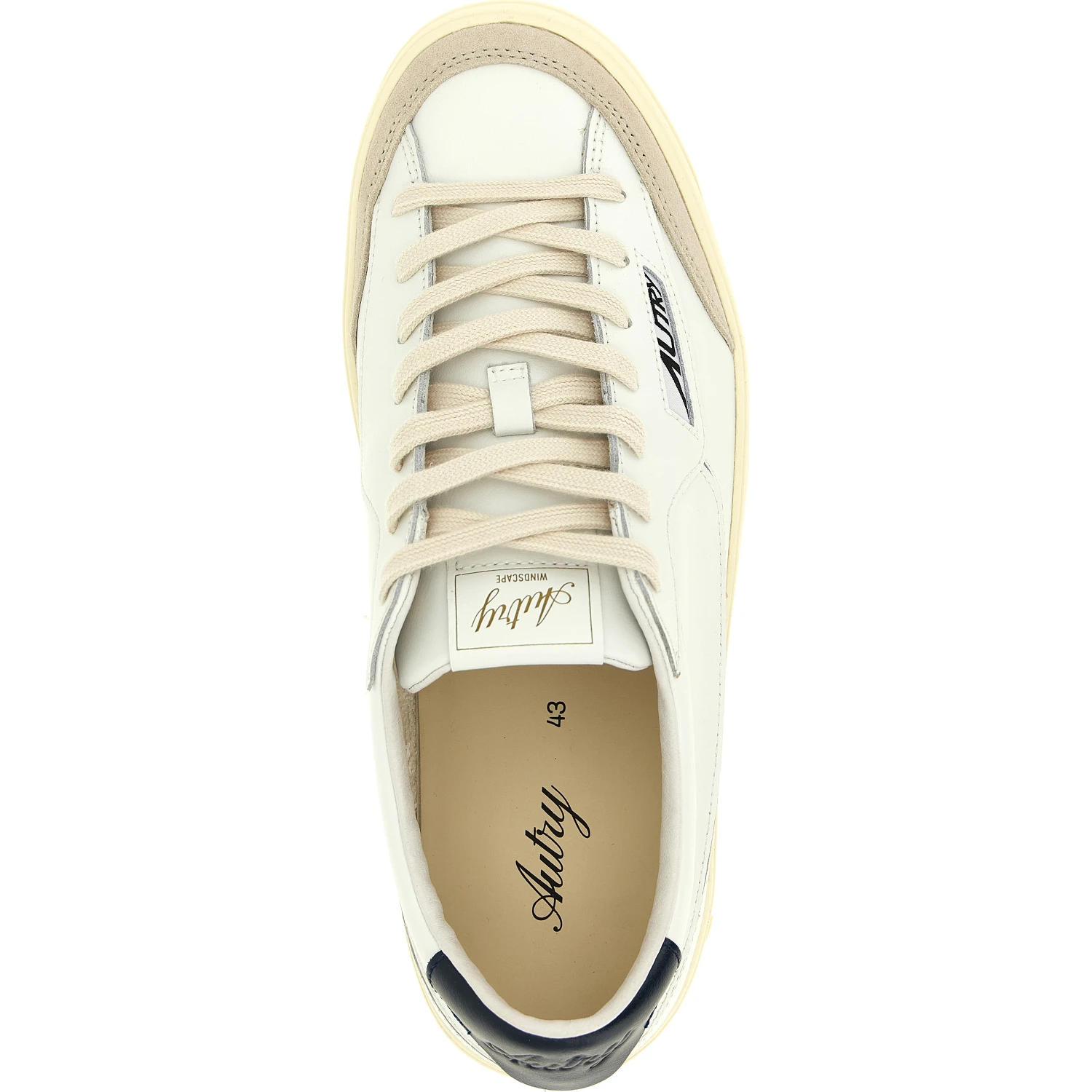 White Cowhide Low Top Sneakers