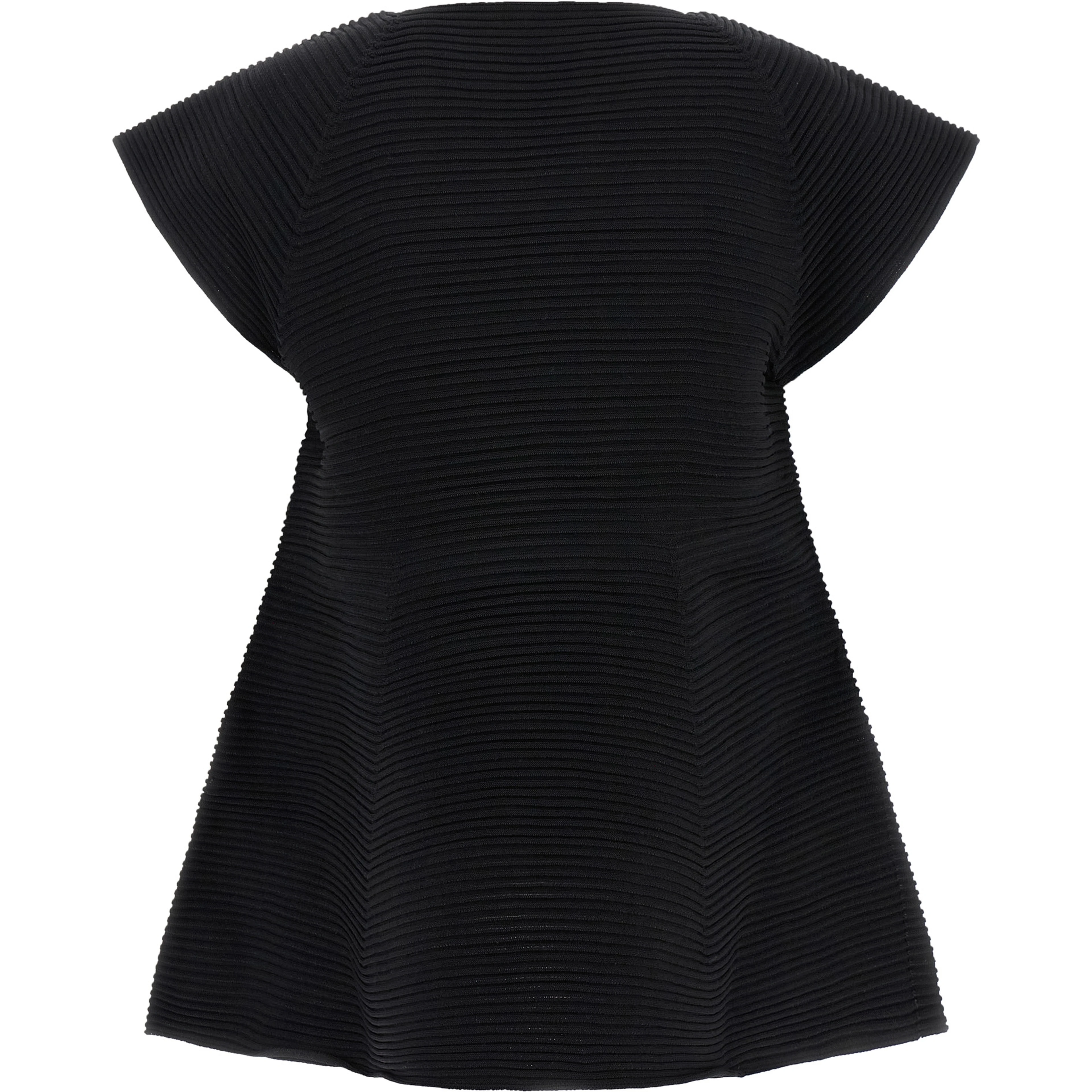 Black Polyester Short Dress
