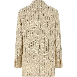 Beige Cotton Blazer