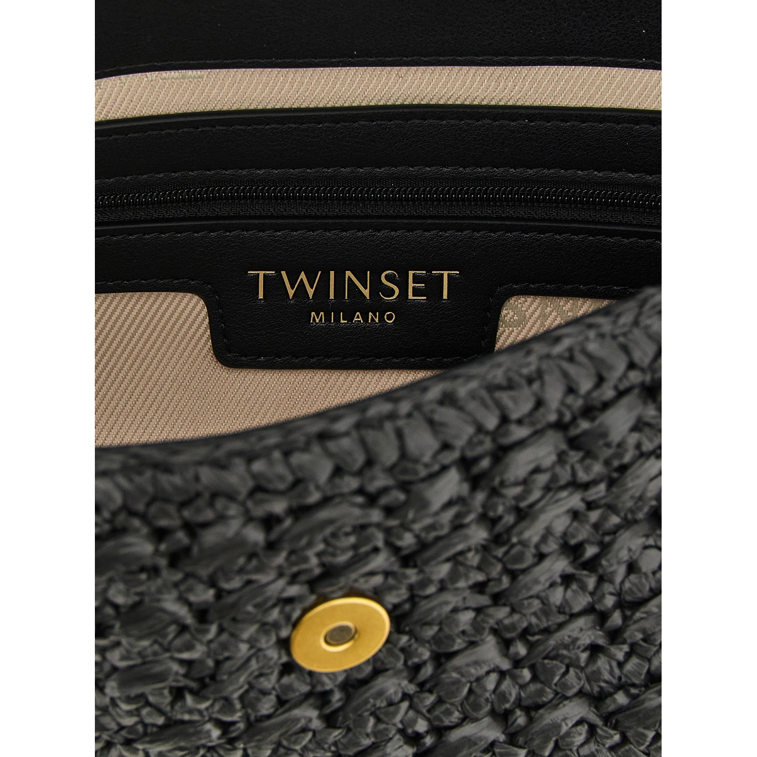 Black Polypropylene Crossbody Bag