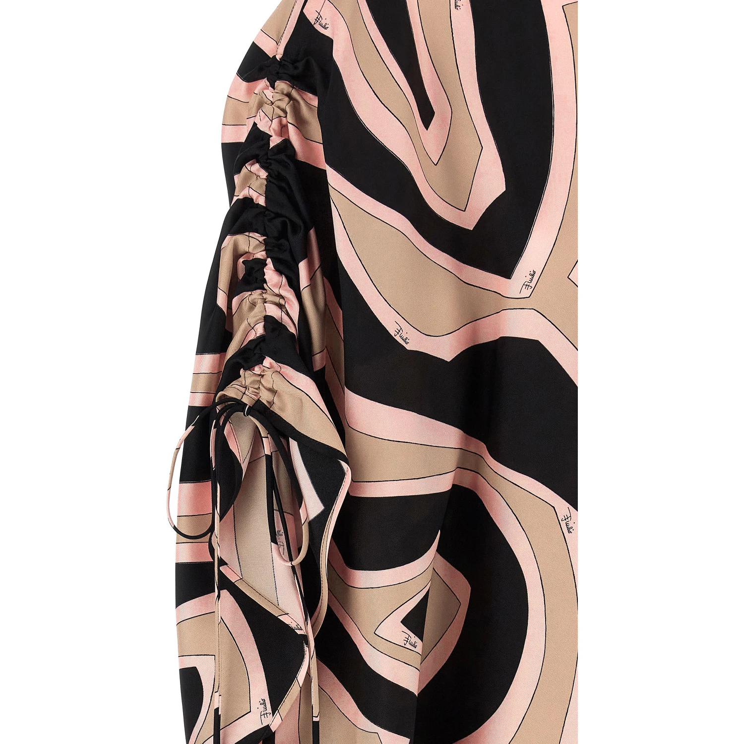Multicolor Silk Short Dress
