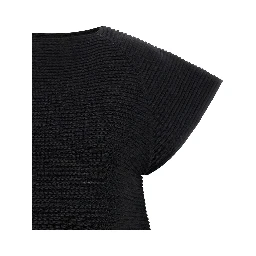 Black Polyester Short Dress