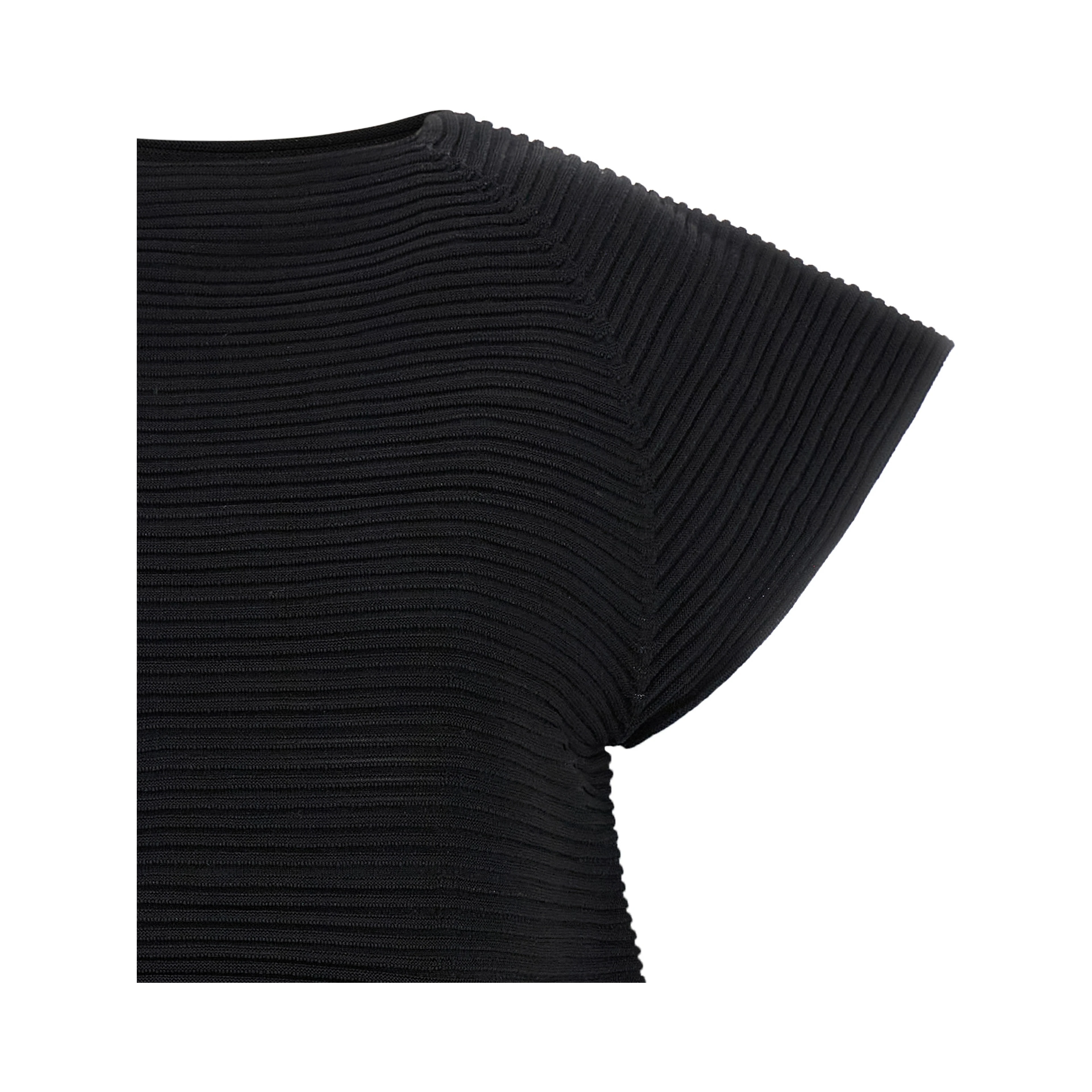 Black Polyester Short Dress