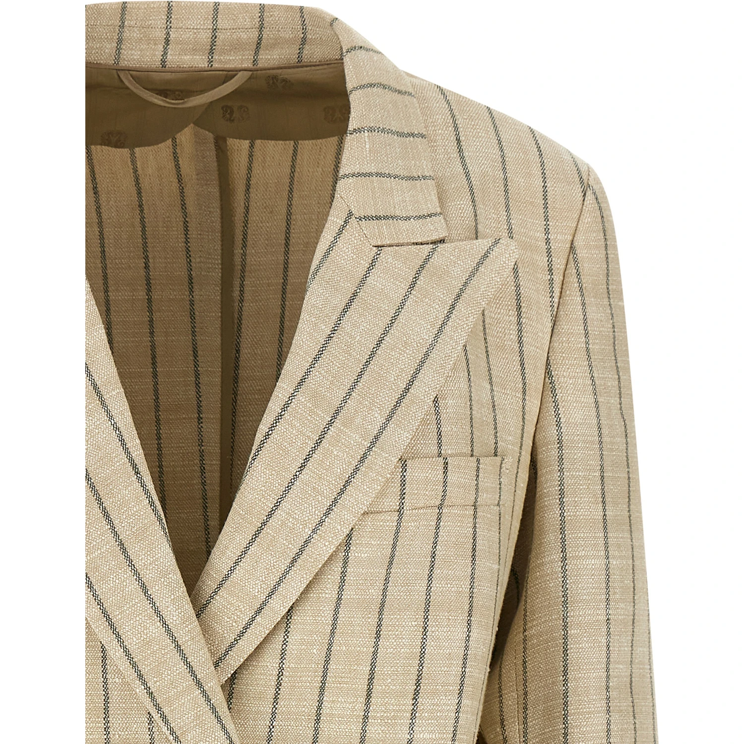Beige Cotton Blazer