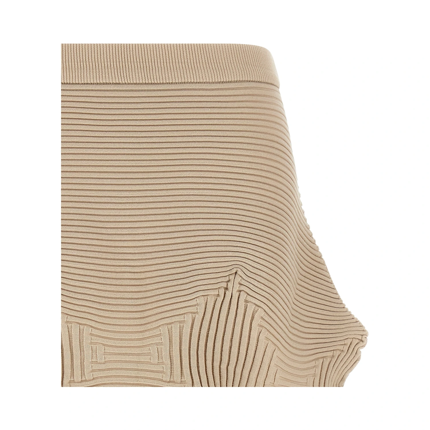 تنورة ميدي من البوليستر البيج