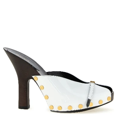 Bicolor Calfskin High Heel Pumps