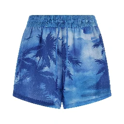 Blue Cotton Shorts