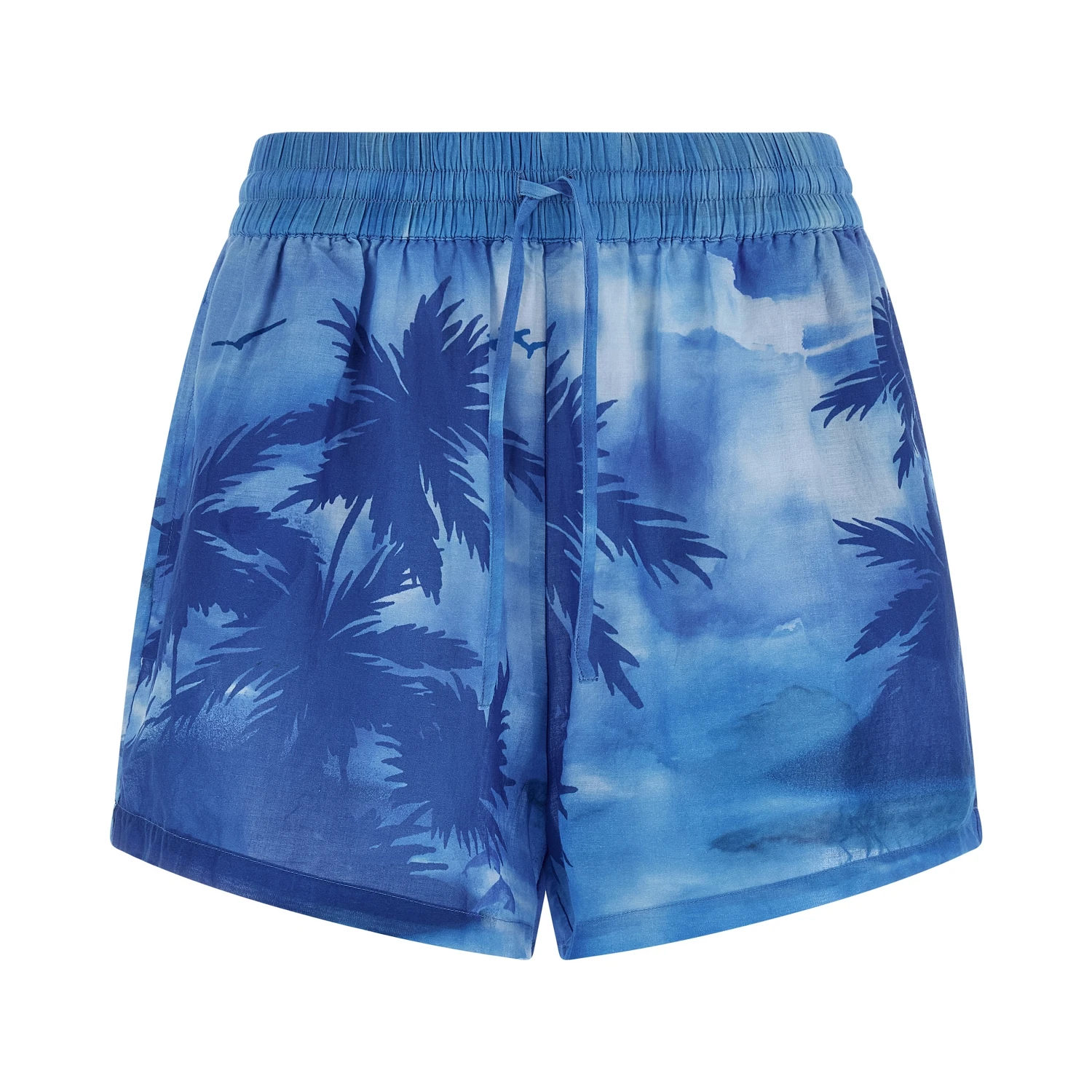 Blue Cotton Shorts