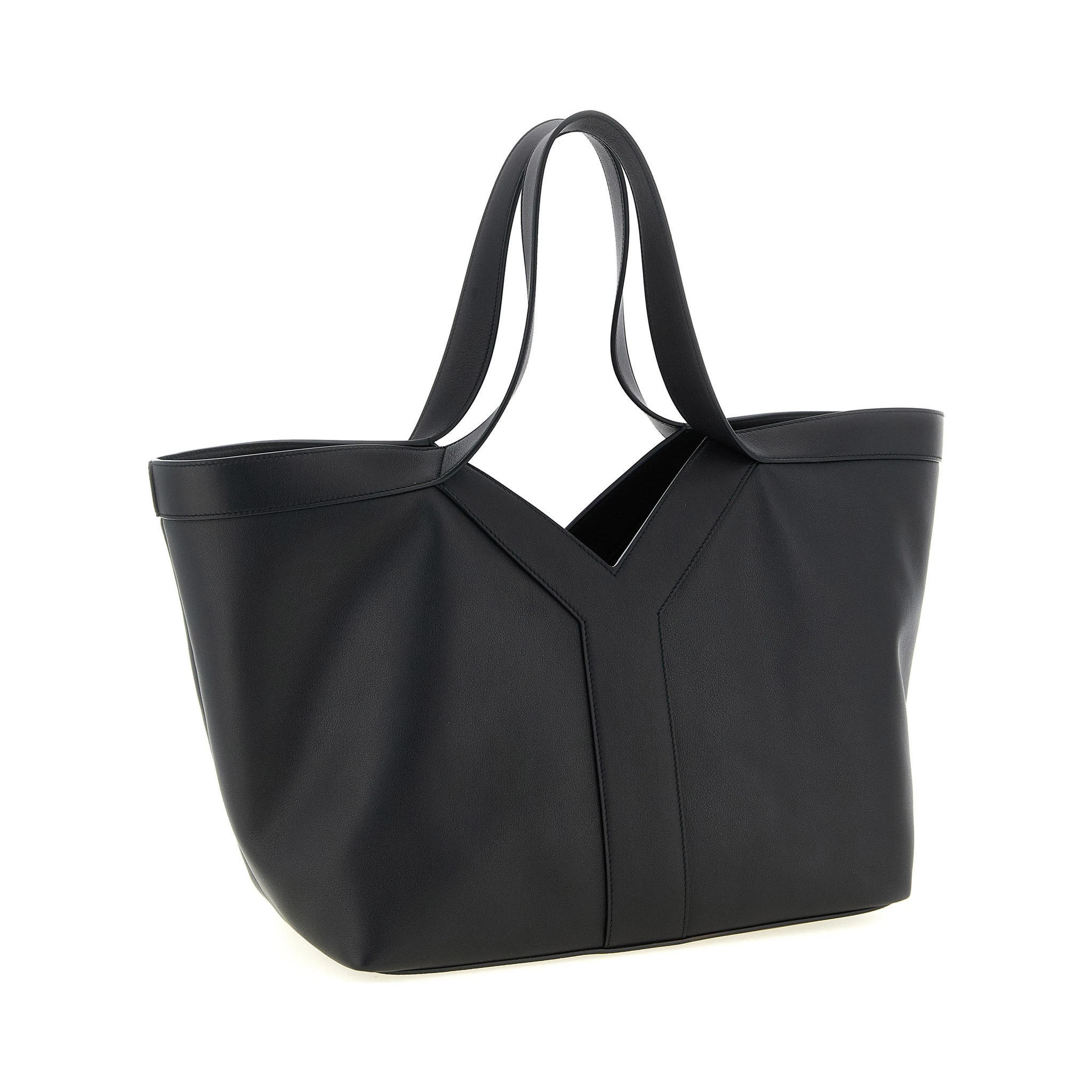 Black Calfskin Tote Bag
