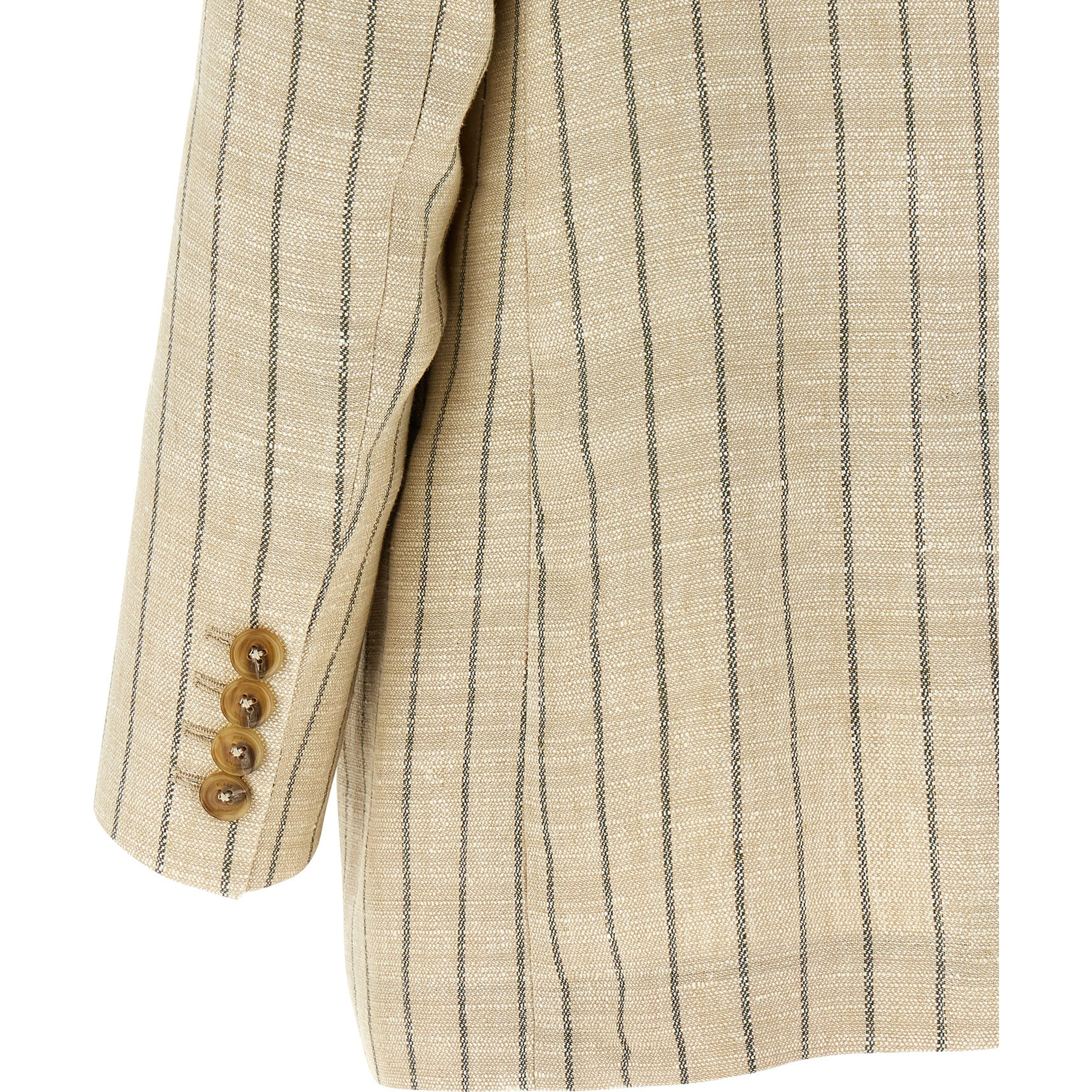 Beige Cotton Blazer