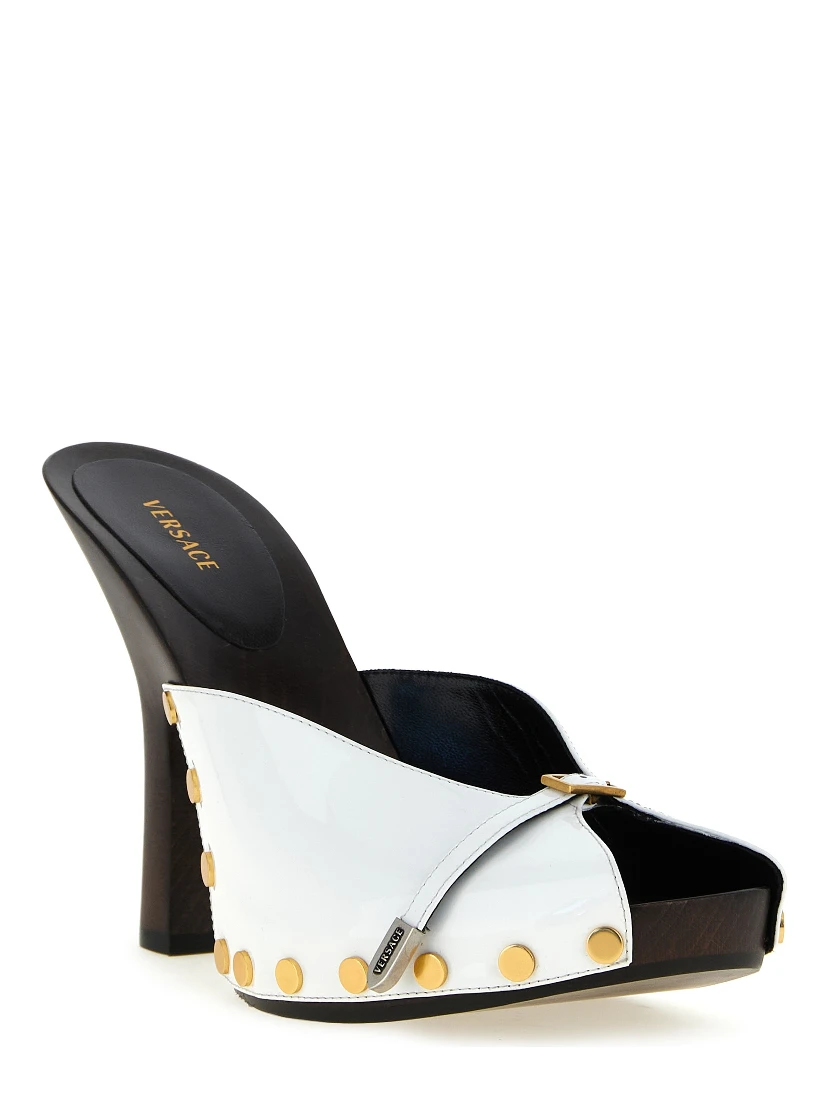 Bicolor Calfskin High Heel Pumps