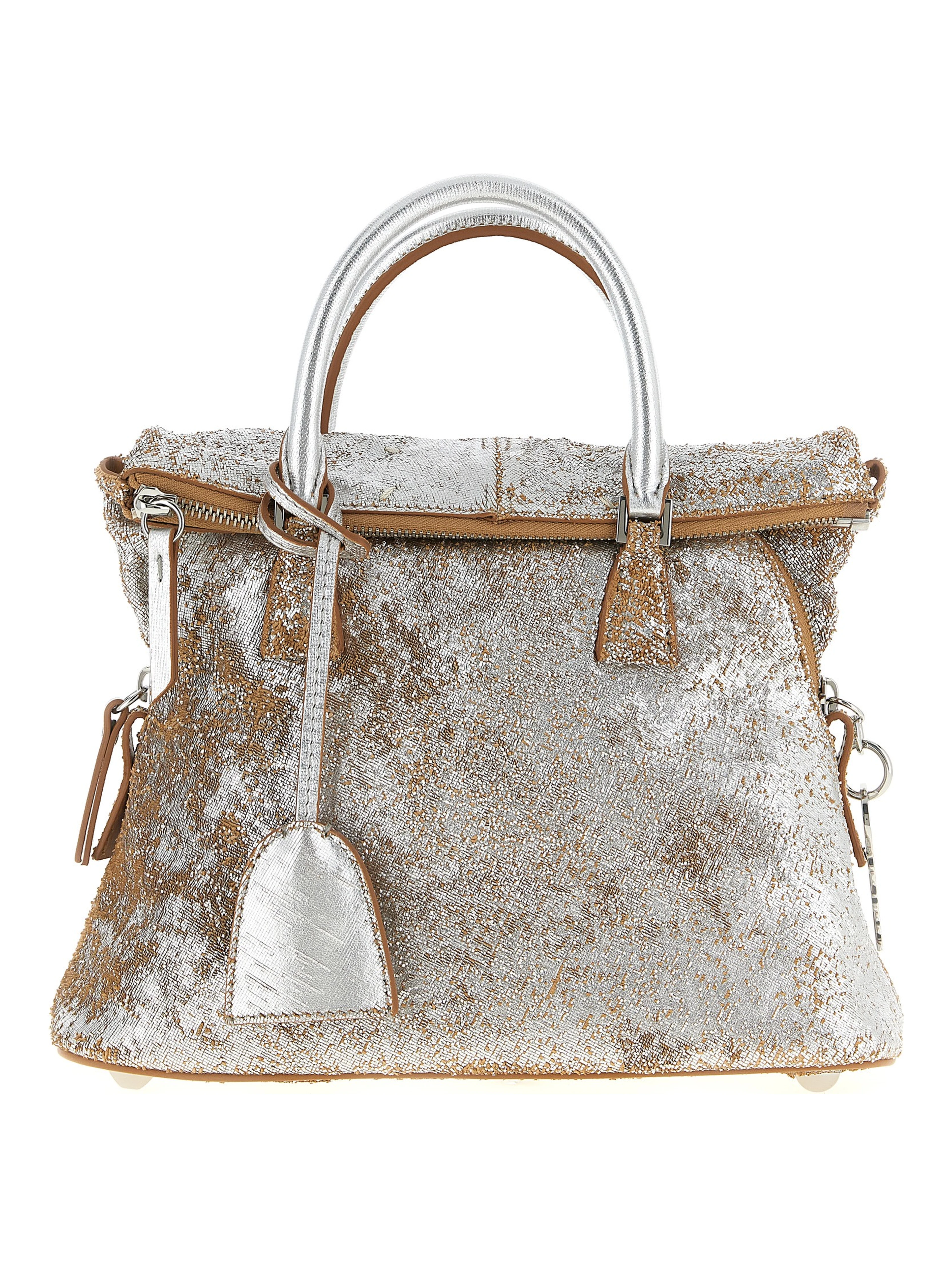 Silver Lambskin Handbag