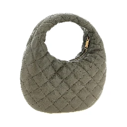 Gray Lamb Leather Handbag