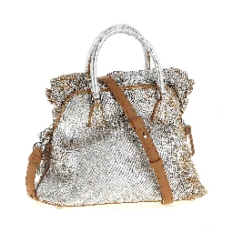 Silver Lambskin Handbag