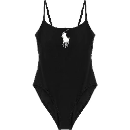 Black Nylon One-Piece Swimsuit