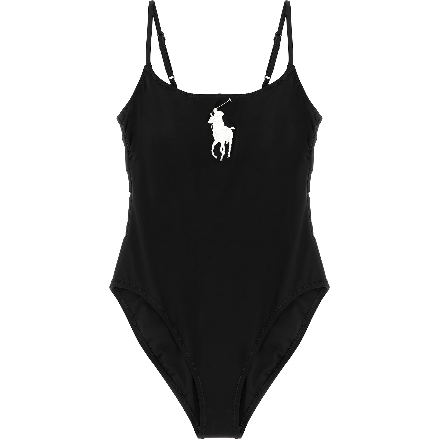 Black Nylon One-Piece Swimsuit