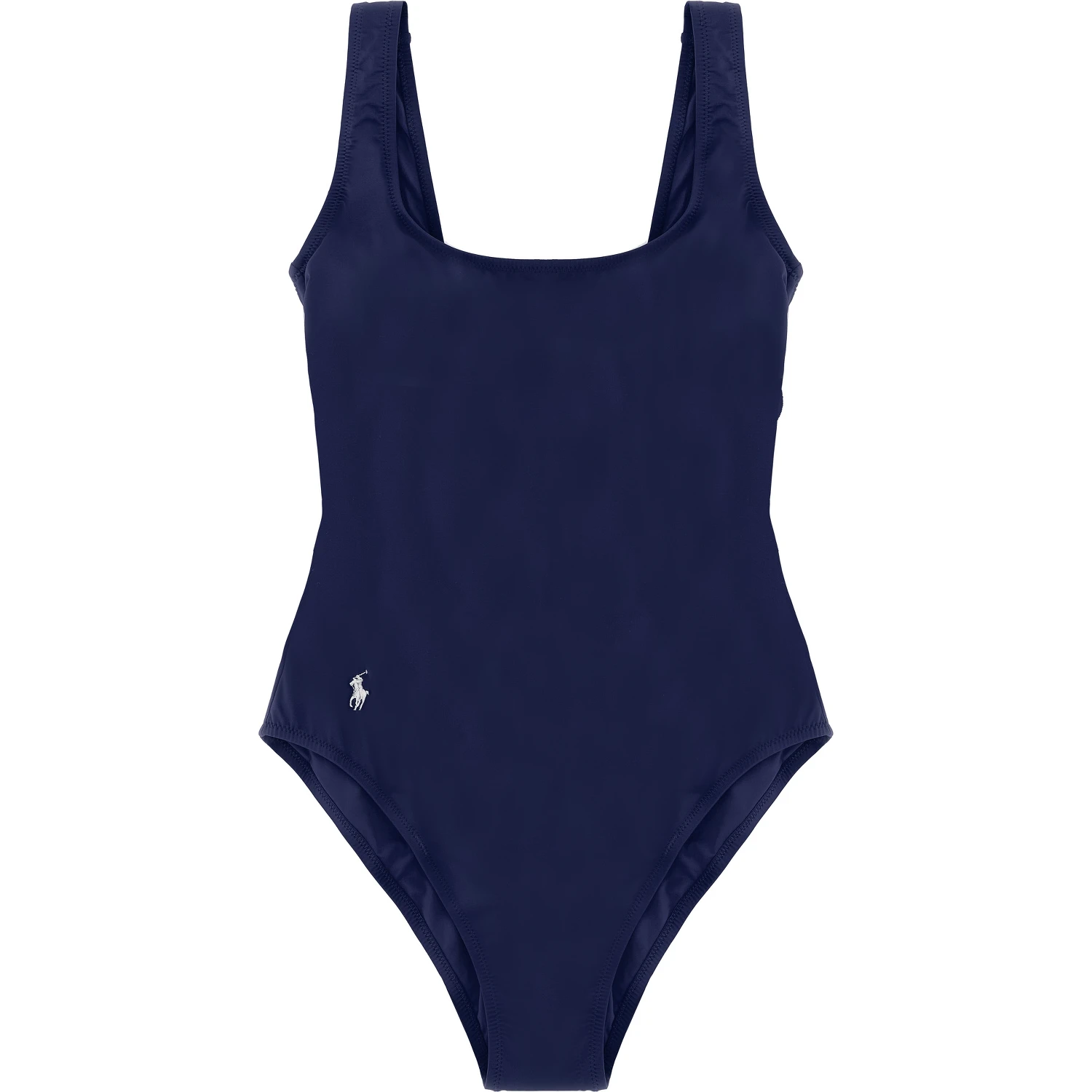 Blue Nylon One-Piece Swimsuit