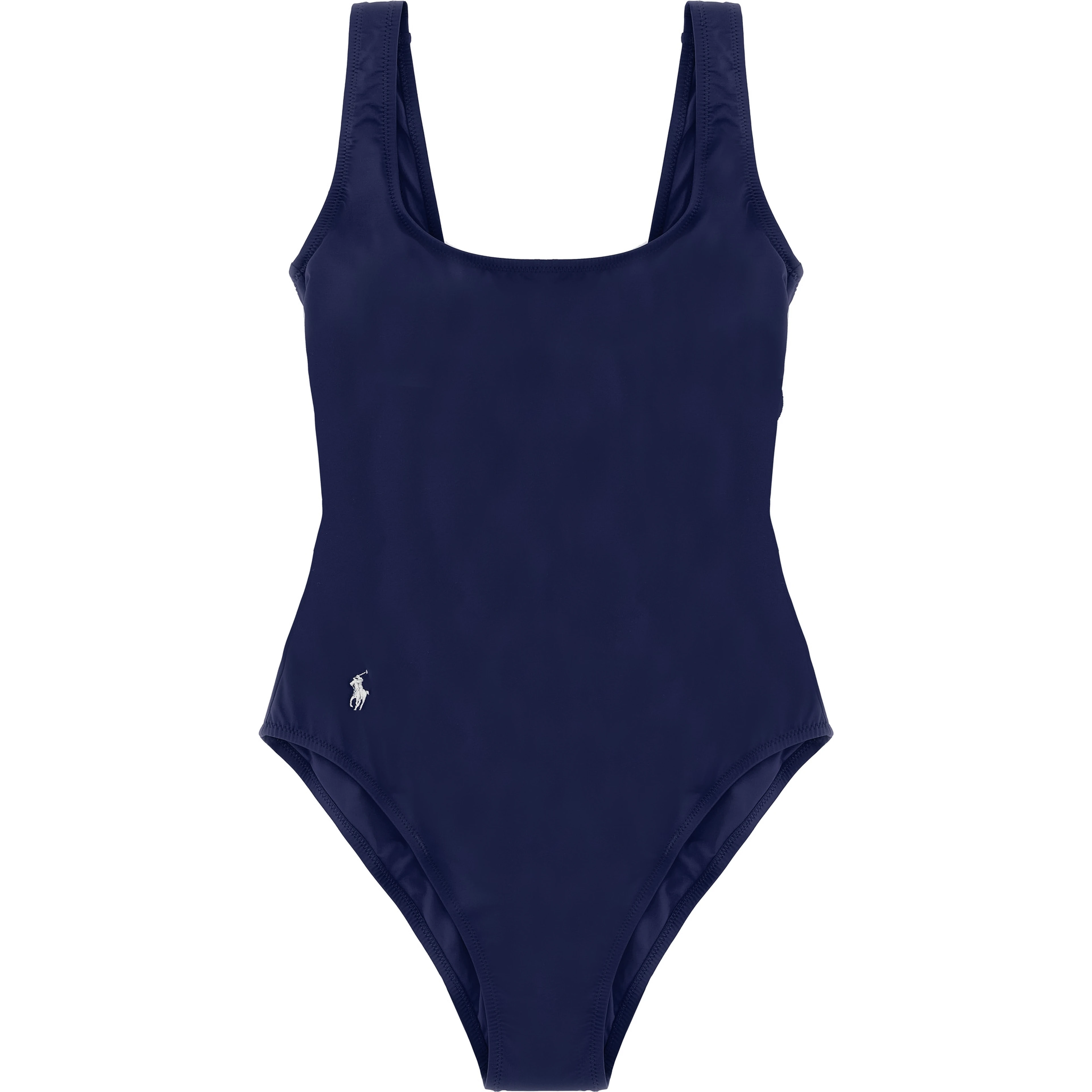 Blue Nylon One-Piece Swimsuit