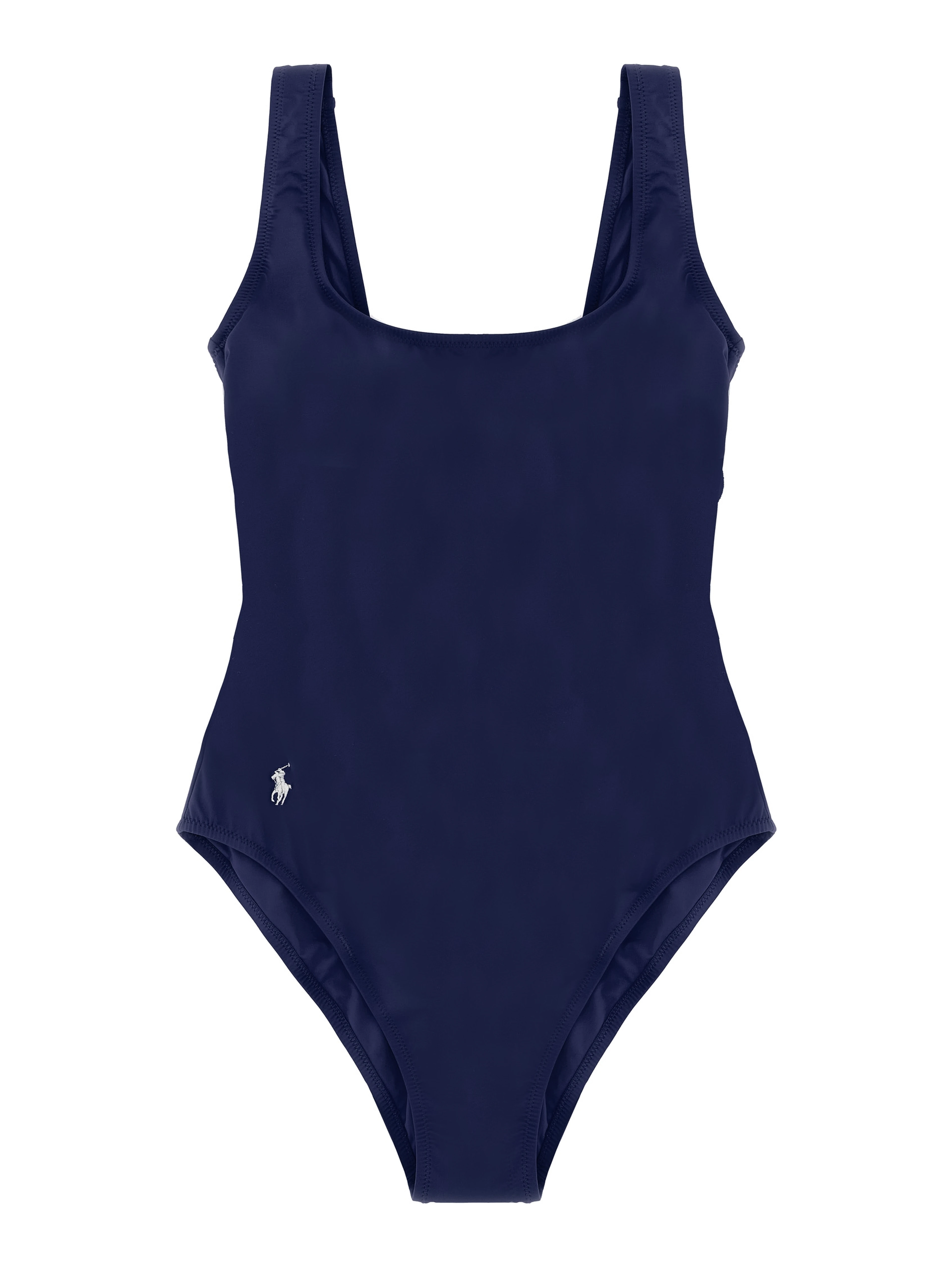 Blue Nylon One-Piece Swimsuit