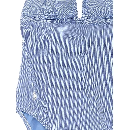 Blue Nylon One-Piece Swimsuit