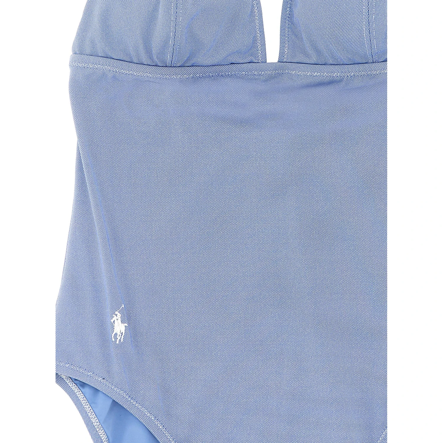 Blue Nylon One-Piece Swimsuit