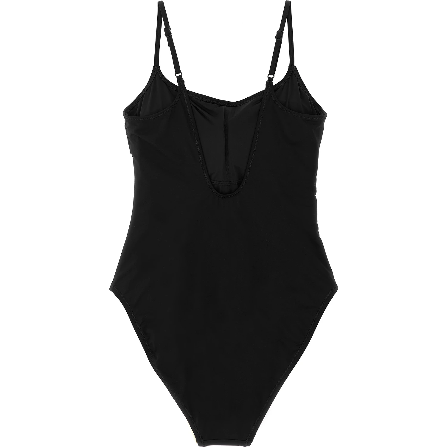 Black Nylon One-Piece Swimsuit