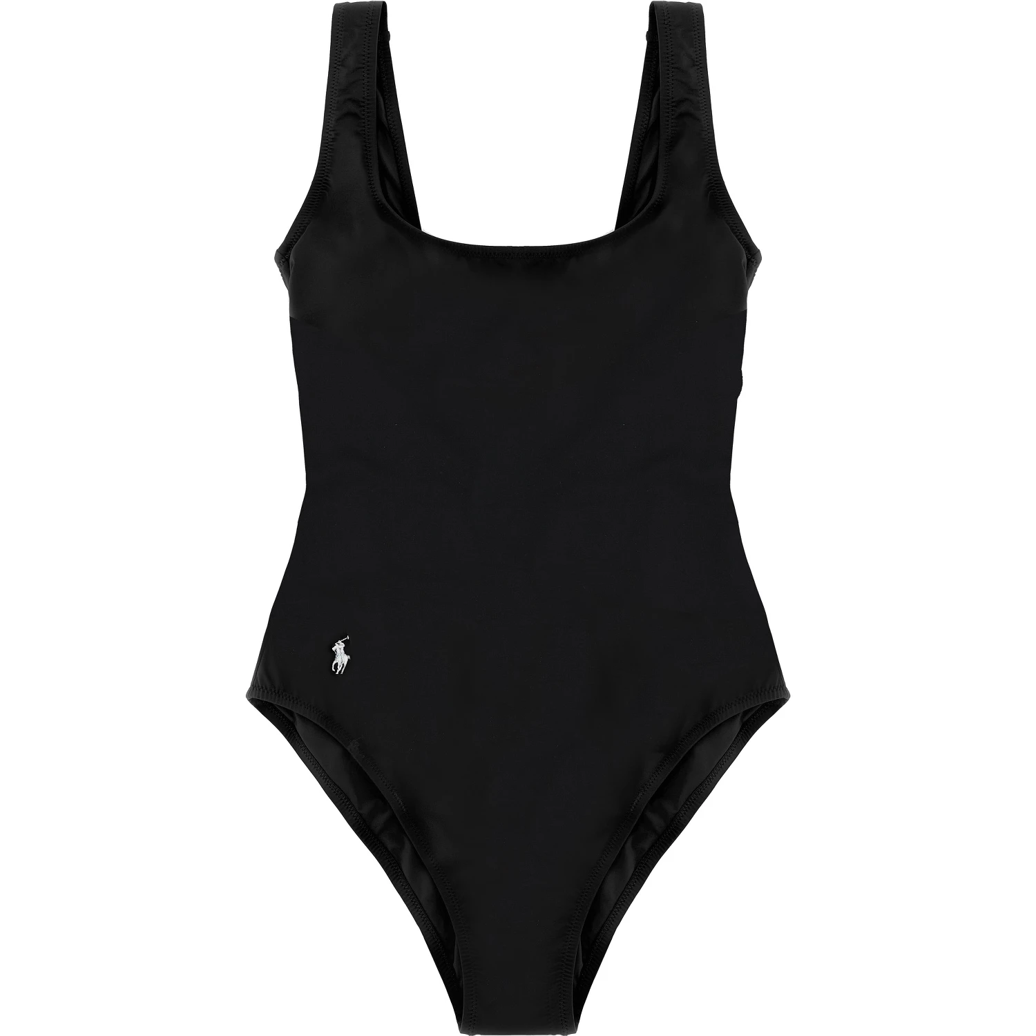Black Nylon One-Piece Swimsuit