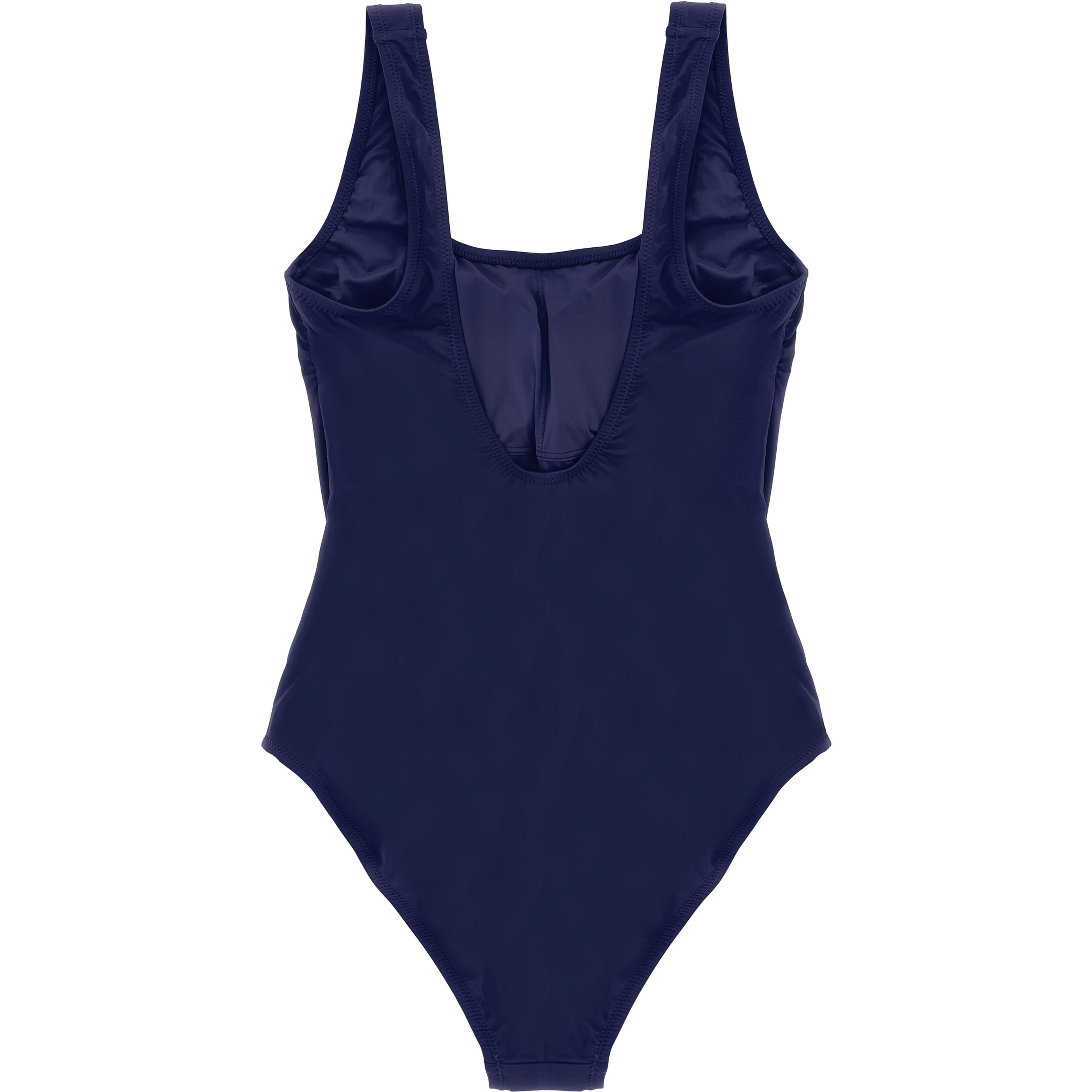 Blue Nylon One-Piece Swimsuit