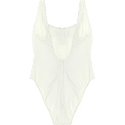 White Nylon One-Piece Swimsuit