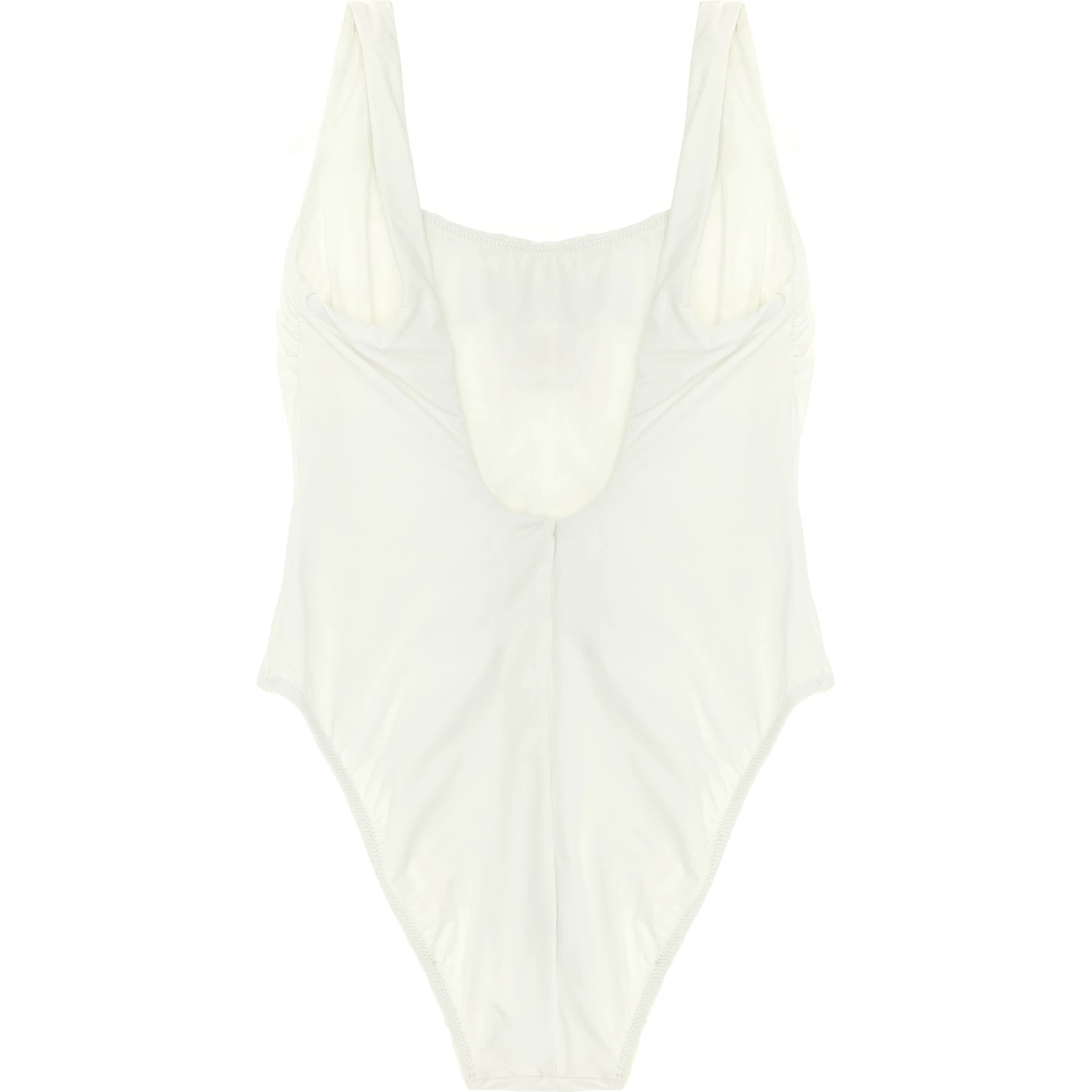 White Nylon One-Piece Swimsuit
