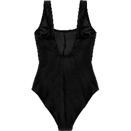 Black Nylon One-Piece Swimsuit