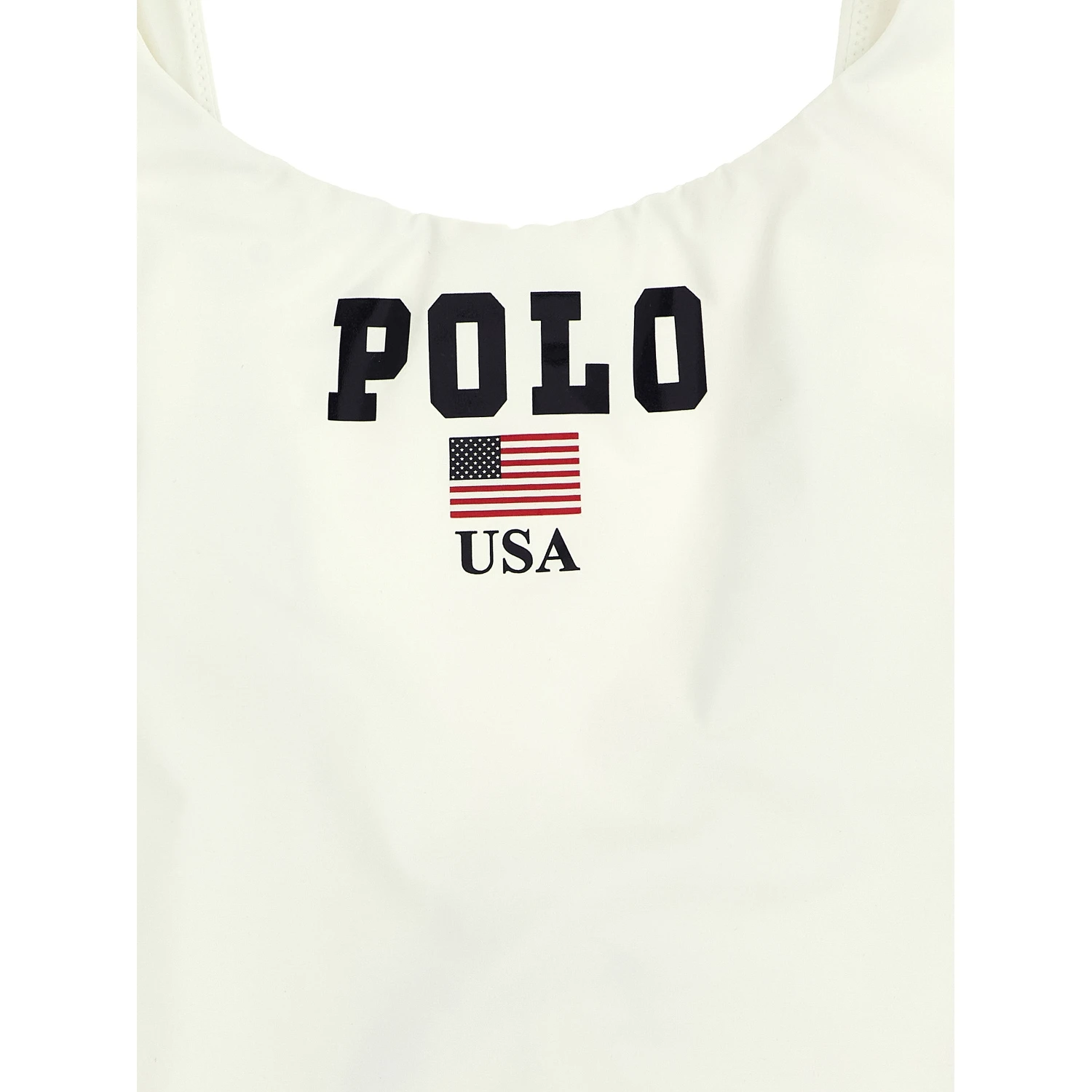 White Nylon One-Piece Swimsuit