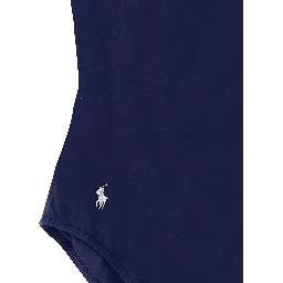 Blue Nylon One-Piece Swimsuit