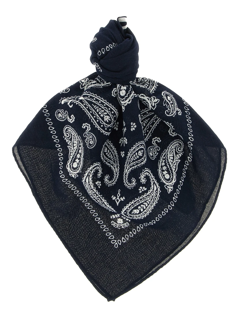 Blue Cotton Foulard