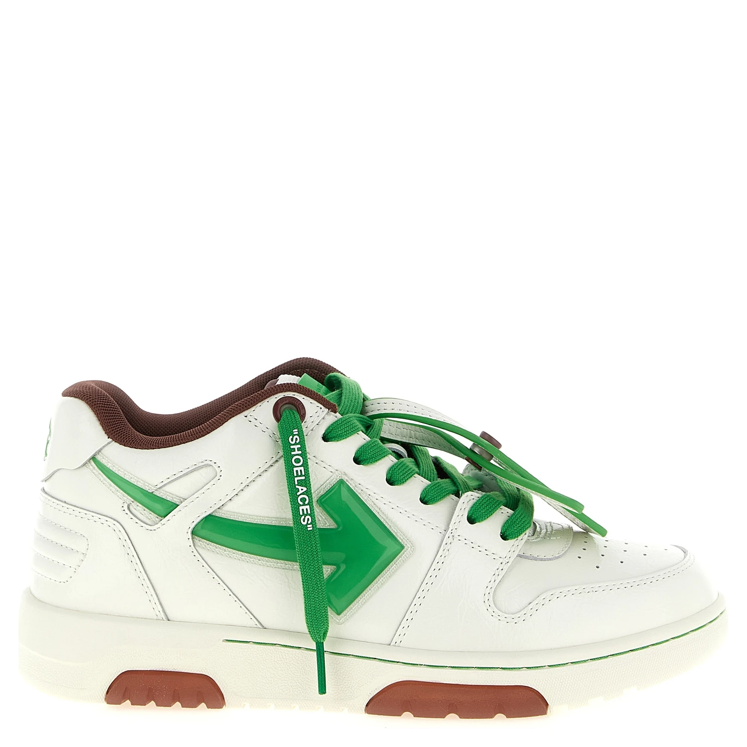 Bicolor Leather Athletic Sneakers