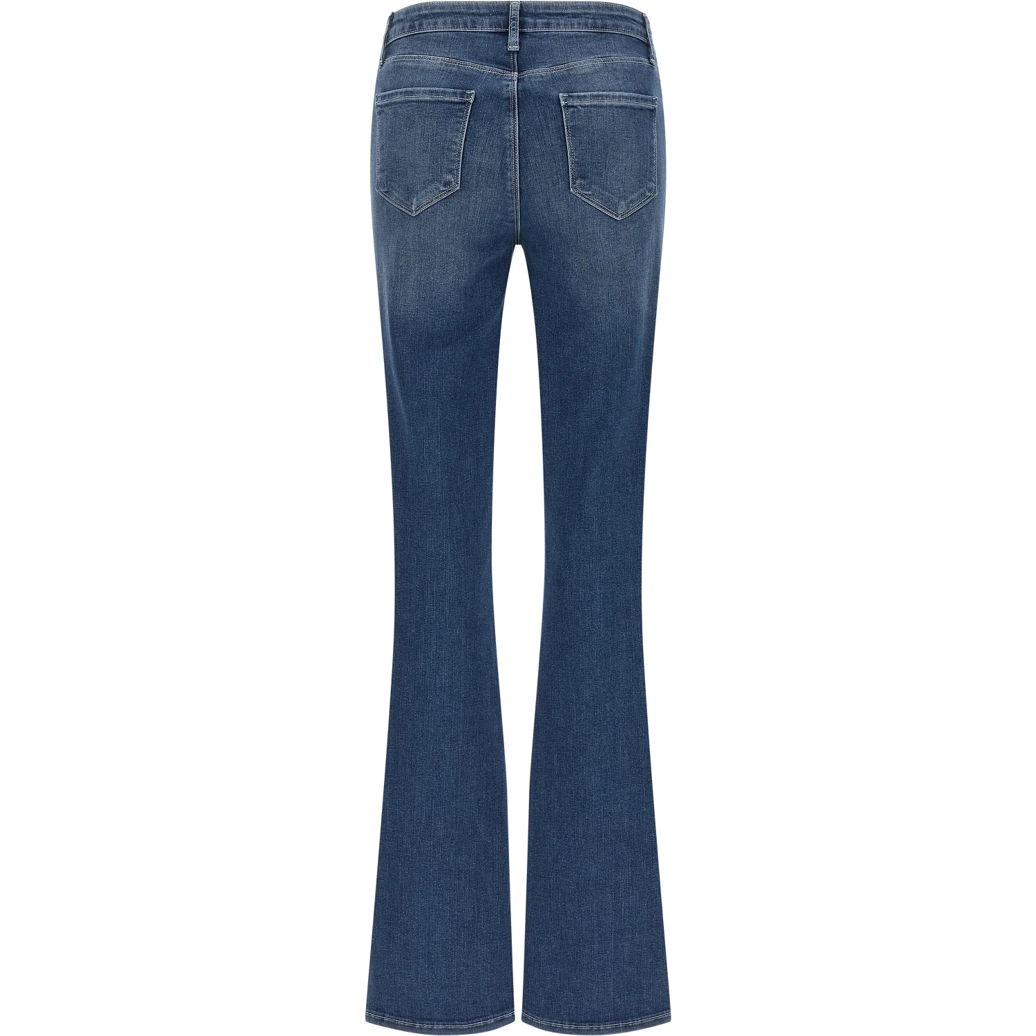 Blue Cotton Flared Jeans