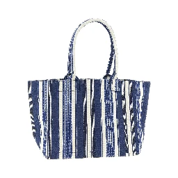 Blue Cotton Tote Bag