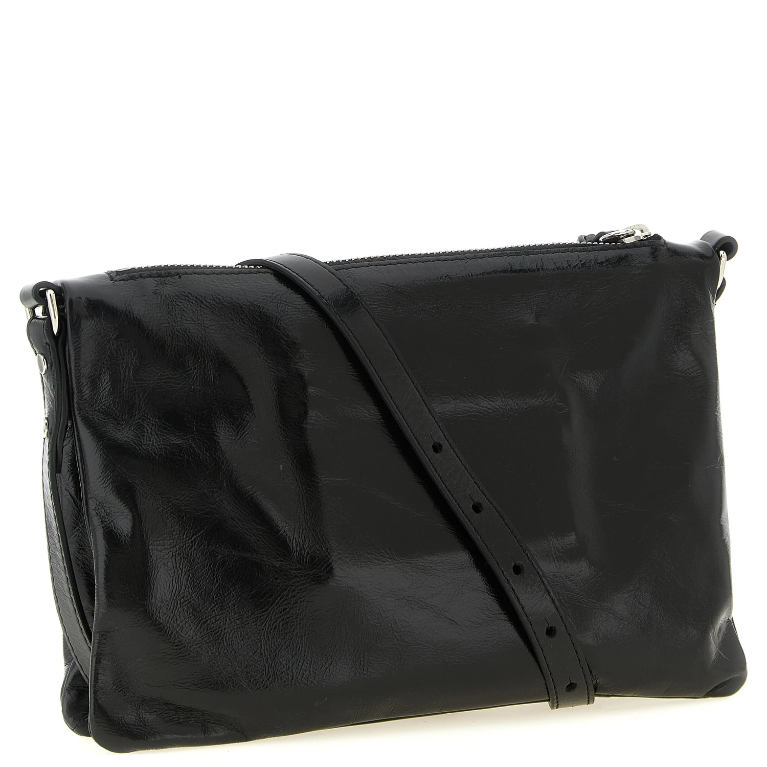Black Calfskin Crossbody Bag