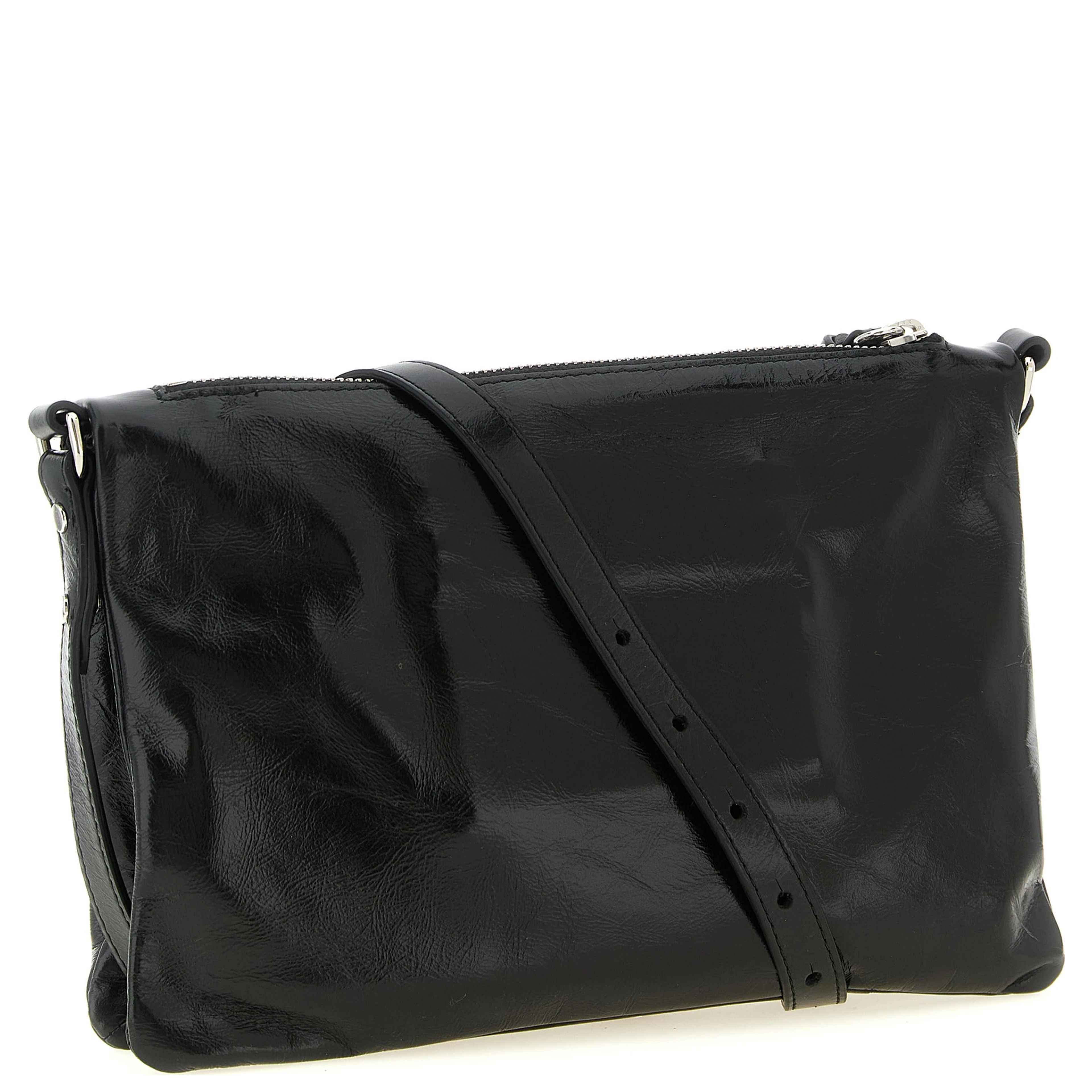 Black Calfskin Crossbody Bag