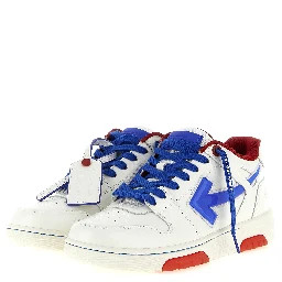 Blue Leather Athletic Sneakers